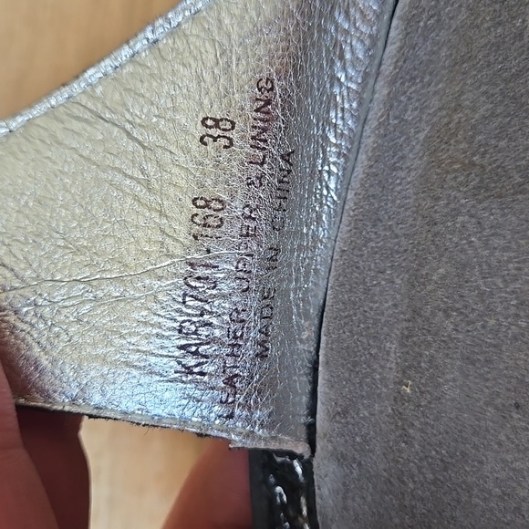 Alegria Karmen Black Snakeskin Slip On Sandals Size 38/ US8 - Picture 7 of 7